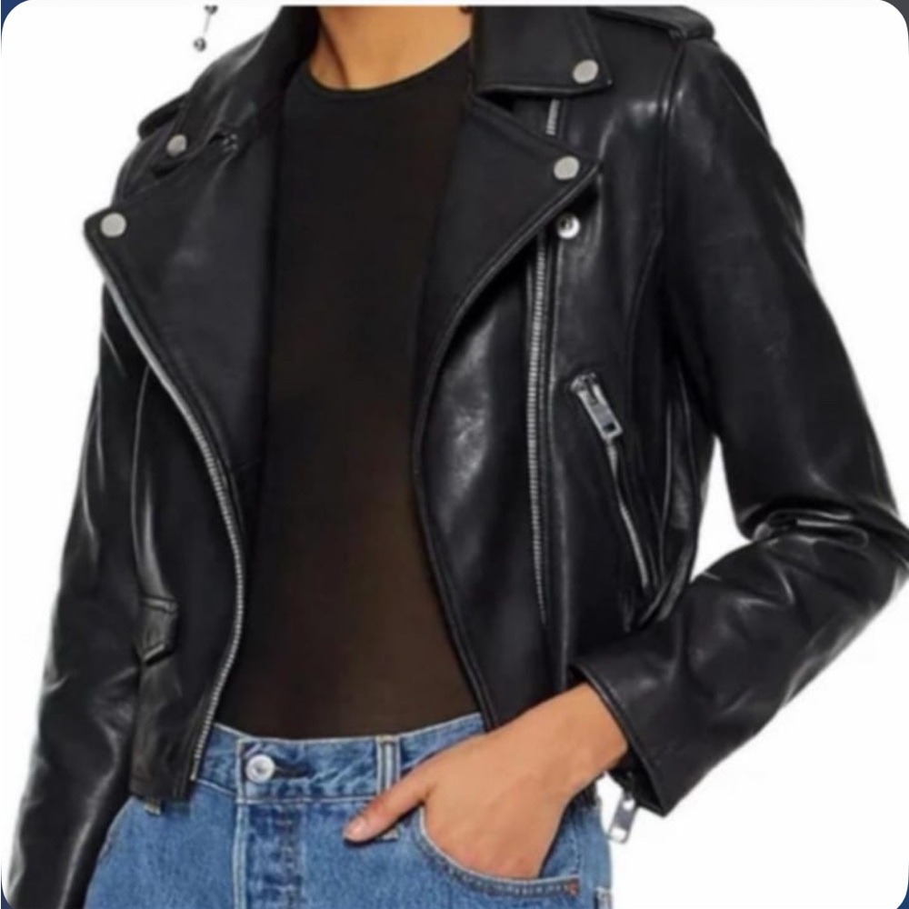 Walter Baker Classic Black Leather Jacket